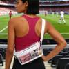 Clear Fanny Pack, Stadium Approved Clear Belt Bag for Women, Waterproof Transparent Waist Bag for Sports, Travel, Concerts (White) view 3