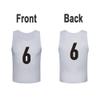 SHIJIXING 12 Pack1-12 Numbered Pinnies/Scrimmage Vest/Team Practice Jerseys for Basketball, Soccer, Football (L, 1-12 White) view 2