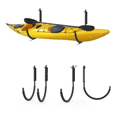 FDB Folding Kayak Snowboard Surfboard Paddleboard Wall Cradle Mount Rack Canoe Hanging Wall Frame Canoeing Aquaplane Skis Indoor & Outdoor Storage Rack (2 Sets)