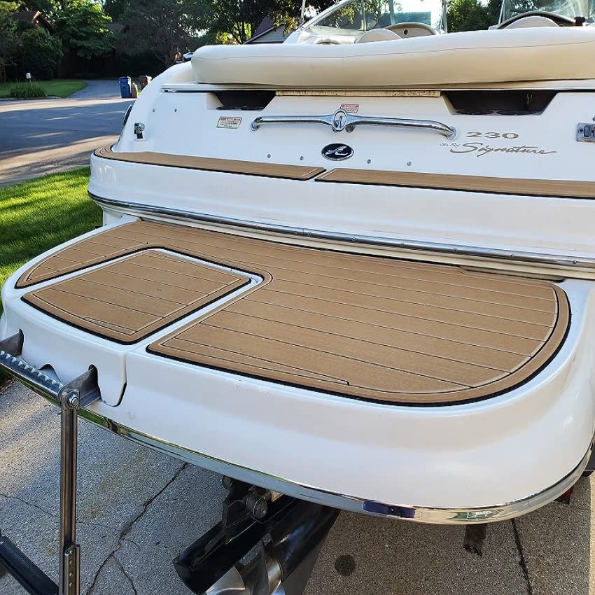Boat EVA Faux Teak Decking Floor Compatible with 1989 Sea Ray 280 Sundancer Swim Platform