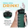 BBRATS Unbreakable Water Bottle with Motivational Time Marker, Leakproof Durable BPA-Free Non-Toxic Water Bottle, Detoxing eBook included, Hunter Green, 1 Liters view 3