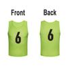 SHIJIXING 12 Pack1-12 Numbered Pinnies/Scrimmage Vest/Team Practice Jerseys for Basketball, Soccer, Football (L, 1-12 Neon Green) view 2