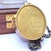 Not All Those Who Wander are Lost Brass Compass, Engravable Compass - Pocket Compass - Brass Compass with Wooden Box - Camping Compass view 1