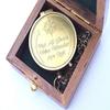 Not All Those Who Wander are Lost Brass Compass, Engravable Compass - Pocket Compass - Brass Compass with Wooden Box - Camping Compass view 2
