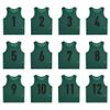 SHIJIXING 12 Pack1-12 Numbered Pinnies/Scrimmage Vest/Team Practice Jerseys for Basketball, Soccer, Football (L, 1-12 Grass Green) view 1