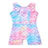 Belovance Leotards for Girls Gymnastics Outfit 9-10 Kid Child Dance Apparel Athletic Dance Wear Shiny Rainbow Mermaid Blue Pink Biketard (Colorful Mermaid, 9-10 Years) view 1
