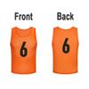 SHIJIXING 12 Pack1-12 Numbered Pinnies/Scrimmage Vest/Team Practice Jerseys for Basketball, Soccer, Football (L, 1-12 Orange) view 2