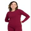 LAPASA Women Thermal Shirt (Pack 1) Top Long Sleeve Undershirt Crew Neck Lightweight Thermoflux 300 Extra Warm Soft Baselayer L42 Large Burgundy view 1