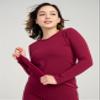 LAPASA Women Thermal Shirt (Pack 1) Top Long Sleeve Undershirt Crew Neck Lightweight Thermoflux 300 Extra Warm Soft Baselayer L42 Large Burgundy view 4