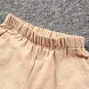 ACSUSS Kids Boys Summer Outfit Elastic Waist Cotton Shorts Gym Workout Jogger Bottoms Khaki 5-6 Years view 2
