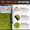 Ironstripe Bivy Sack Sleeping Bag Extra Large 94'' x 48'' Built-in Hood, Survival Sleeping Bag with Emergency Whistle, Thermal Mylar Tear & Puncture-Resistant Emergency Bivy Bag view 3
