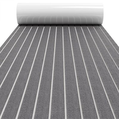 WOOWAVE EVA Foam Grey Boat Flooring Decking Sheet Maine Mat Non-Slip and Self-Adhesive Flooring for Motorboat RV Yacht Kayak Swimming Pool Sea Deck Pad, 94.5x31.5 inch