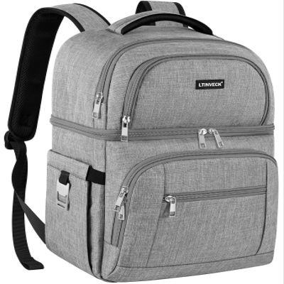 Cooler Backpack,Insulated Backpack Cooler Leakproof Double Deck Cooler Bag for Men Women RFID Lunch Backpack