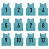 SHIJIXING 12 Pack1-12 Numbered Pinnies/Scrimmage Vest/Team Practice Jerseys for Basketball, Soccer, Football (L, 1-12 Sky Blue) view 1