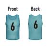 SHIJIXING 12 Pack1-12 Numbered Pinnies/Scrimmage Vest/Team Practice Jerseys for Basketball, Soccer, Football (XL, 1-12 Sky Blue) view 2