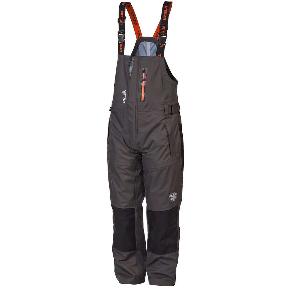 NORFIN Pro Dry 3 Rain Bib- Waterproof Insulated and Breathable - Wind Resistant, Grey (X-Large)