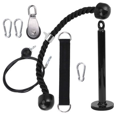 Alvinlite Exercise Arm Strength Training Triceps, 8PCS DIY Pulley Rope Arm Exerciser Wrist Trainer Portable Fitness Equipment for Home Gym