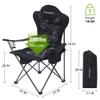 Aohanoi Camping Chairs for Heavy People, Folding Chairs for Outside Outdoor Folding Chairs with Cup Holder & Cooler Bag, Camp Chairs Supports up to 300lbs (1 PC, Camo) view 3