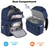 Cooler Backpack,Leakproof Double Deck Insulated Cooler Bag for Men Women RFID Lunch Backpack Blue view 2
