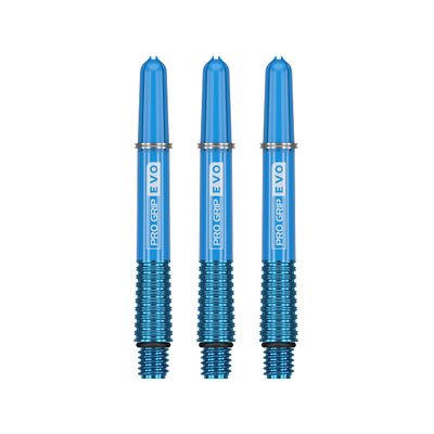 Target Darts Pro Grip Evo Blue Aluminium Intermediate Dart Shafts