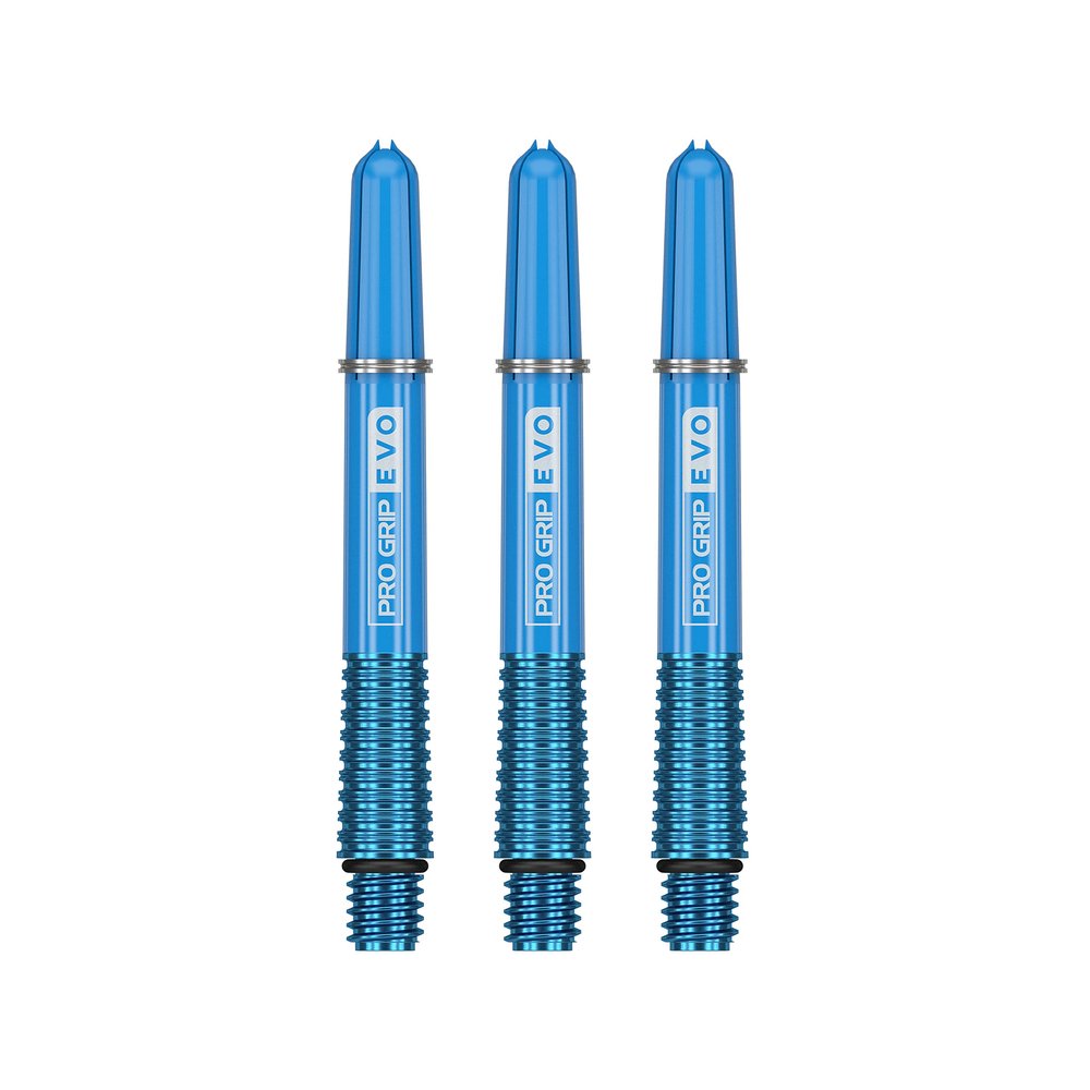 Target Darts Pro Grip Evo Blue Aluminium Intermediate Dart Shafts