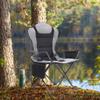 Aohanoi Camping Chairs for Heavy People, Folding Chairs for Outside Outdoor Folding Chairs with Cup Holder & Cooler Bag, Camp Chairs Supports up to 300lbs(1 PC, Black) view 2