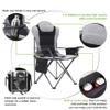 Aohanoi Camping Chairs for Heavy People, Folding Chairs for Outside Outdoor Folding Chairs with Cup Holder & Cooler Bag, Camp Chairs Supports up to 300lbs(1 PC, Black) view 4