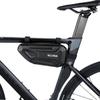 WILD MAN Rainproof Hard Shell Bike Triangle Frame Bag Top Tube Bicycle Bags Good for MTB Mountain Road Bike or Motorcycle Saddle (XT4, Twill) view 2