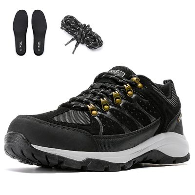 CKKM Men's Waterproof Hiking Shoes Lightweight Non-Slip Low-Cut Trekking Hiking Sneakers Outdoor Backpacking Camping Climbing Shoes