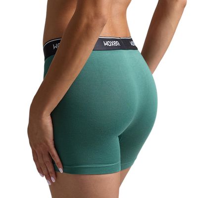 Woxer Boxer Shorts for Women - 5" Baller Boy Shorts Underwear for Women, Soft Modal - Seamless Chafe Free, No Show Underwear - Breathable and Moisture-Wicking - Full Coverage Fit, Jade