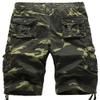 AbelWay Men's Cotton Camo Multi Pockets Outdoor Casual Relaxed Fit Camouflage Cargo Shorts(Purple,40) view 2