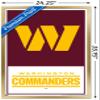 Trends International NFL Washington Commanders - Logo 22 Wall Poster, 22.375" x 34", Gold Framed Version view 3