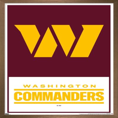 Trends International NFL Washington Commanders - Logo 22 Wall Poster, 22.375" x 34", Bronze Framed Version