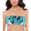 Salt + Cove Womens Printed Ruffled Swim Top Separates White S view 1