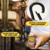 Carabiner Clip 5 PCS - Black Heavy Duty Carabiner Clip - Large Carabiner Clips - Snap Hooks - Perfect for Weight Lifting, Keychain, Dog Leashes & Gym view 3