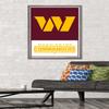 Trends International NFL Washington Commanders - Logo 22 Wall Poster, 22.375" x 34", Barnwood Framed Version view 2