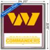 Trends International NFL Washington Commanders - Logo 22 Wall Poster, 22.375" x 34", Barnwood Framed Version view 3