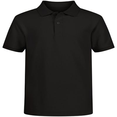 Nautica Boys' School Uniform Short Sleeve Pique Polo, Black, 3T