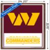 Trends International NFL Washington Commanders - Logo 22 Wall Poster, 22.375" x 34", Mahogany Framed Version view 3