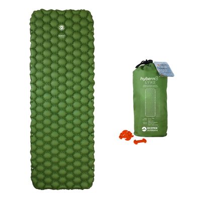 ECOTEK Outdoors Hybern8 Lynx - Linkable, Oversized Sleeping Pad - Innovative & Easy to Use - Lightweight & Compact - Perfect for Backpackers, Overlanders, Couples, and Families (Evergreen)