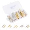10PCS Spoons Fishing Lures Treble Hooks Salmon Bass Metal Fishing Lure Baits Kit with Tackle Box (Style A-10PCS) view 1