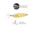 10PCS Spoons Fishing Lures Treble Hooks Salmon Bass Metal Fishing Lure Baits Kit with Tackle Box (Style A-10PCS) view 2