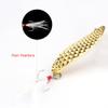 10PCS Spoons Fishing Lures Treble Hooks Salmon Bass Metal Fishing Lure Baits Kit with Tackle Box (Style A-10PCS) view 3