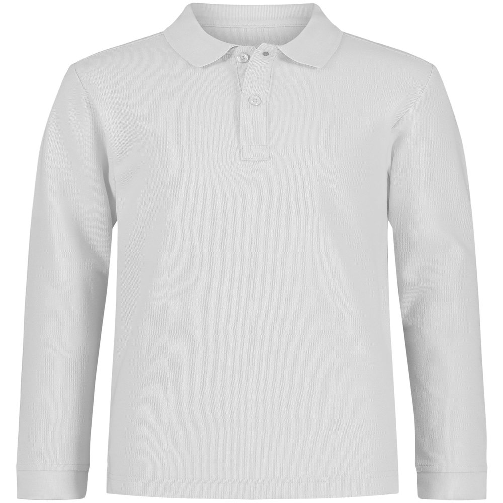 Nautica Boys' School Uniform Long Sleeve Polo Shirt, White, 2T