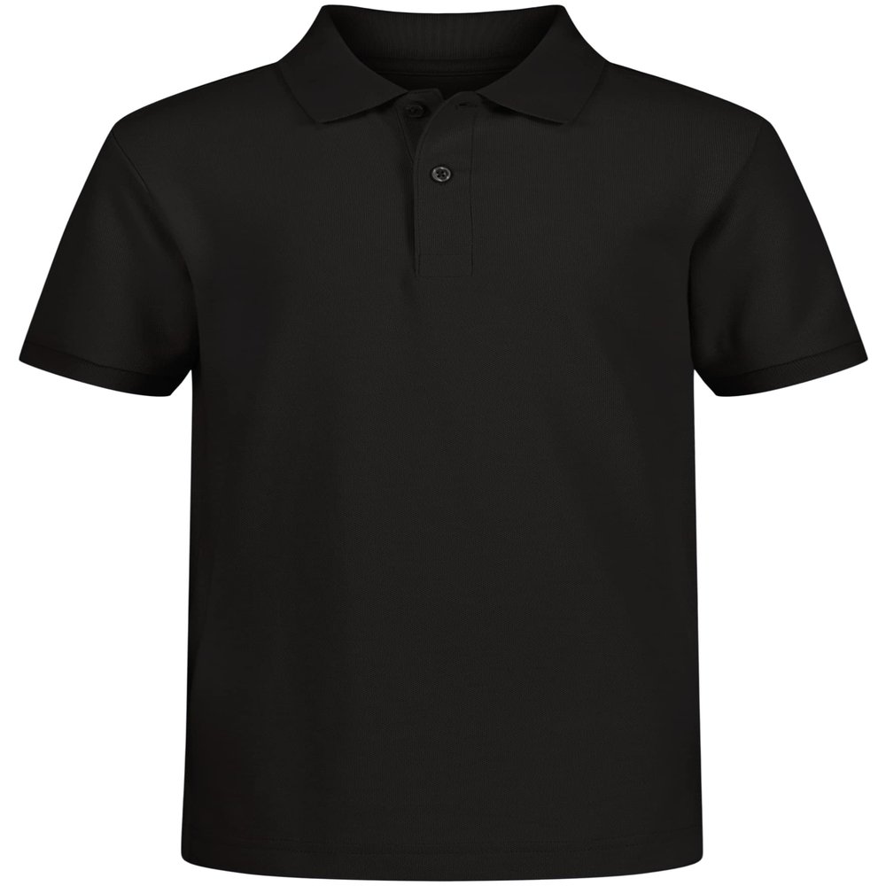 Nautica Boys' School Uniform Short Sleeve Pique Polo, Black, 4T