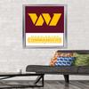 Trends International NFL Washington Commanders - Logo 22 Wall Poster, 22.375" x 34", Silver Framed Version view 2