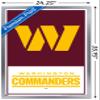 Trends International NFL Washington Commanders - Logo 22 Wall Poster, 22.375" x 34", Silver Framed Version view 3