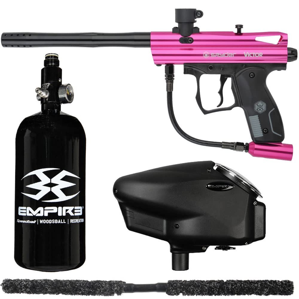 Action Village Kingman Spyder Victor Core Paintball Gun Package Kit (Gloss Pink)