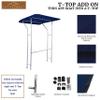 SavvyCraft Boat T-Top  Easy Install 1-1/4" Aluminum Console Shade with Fade-Resistant Acrylic Fabric, Center Console Fishing Boat Tower Bimini Canopy, Navy Color Size 4 67" Lx55 Wx89 H view 2