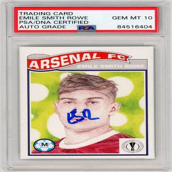 Emile Smith Rowe 2021 Topps Living Set UEFA Autograph #290 - PSA/DNA 10